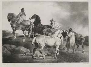 Cavalli condotti alla fiera, 1822 da Theodore Gericault